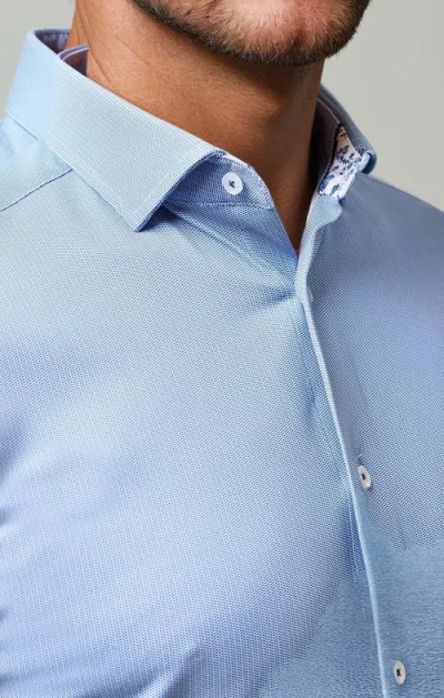 Stone Rose Core Techno Stretch Ss Button-up Shirt In Blue
