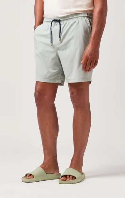 Stone Rose Birdseye Solid Swim Trunk In White