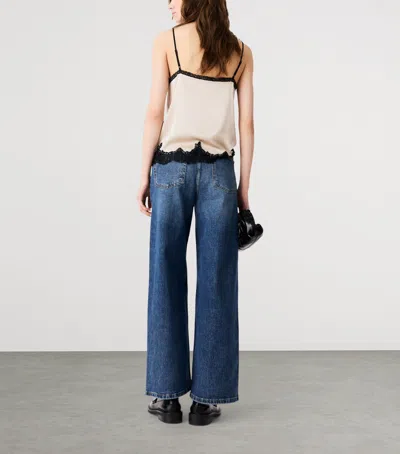 Maje Stretch Wide-leg Jeans In Multi