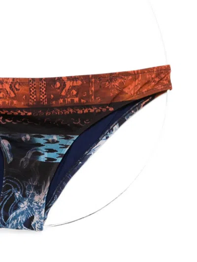 Balmain Abstract-print Bandeau Bikini In Multi