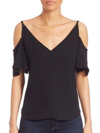 Shop A.l.c Olivia Cold-shoulder Top In Black