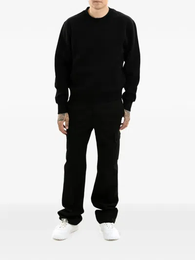 Givenchy Logo-embossed Chevron-pattern Sweater In Black