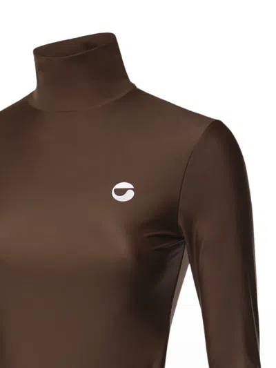 Coperni Second Skin Turtleneck In Brown