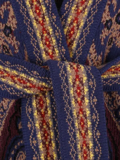 Etro Paisley-pattern Belted Jacket In Multi