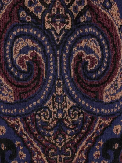Etro Paisley-pattern Belted Jacket In Multi