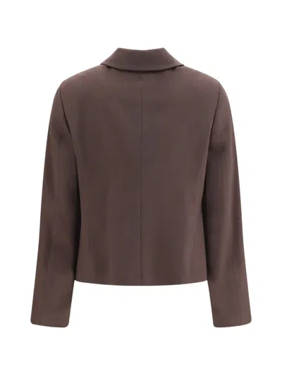 Lardini Button-fastening Collared Jacket In Brown