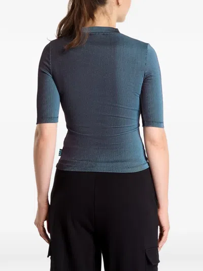 Ea7 Technical Jersey Slim-fit T-shirt In Blue