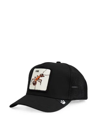 Goorin Bros Logo-patch Mesh-panel Cap In Black