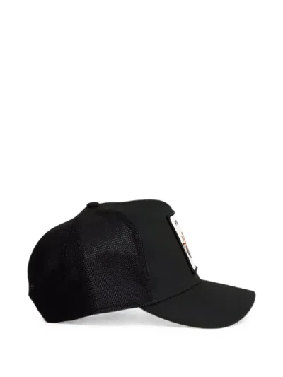 Goorin Bros Logo-patch Mesh-panel Cap In Black