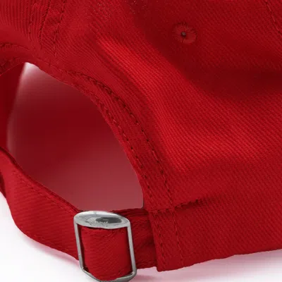 Celine Logo Hat In Red