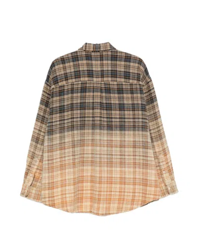 R13 Check-pattern Shirt In Multi