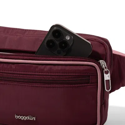 Baggallini Anti-theft Belt Bag In Red