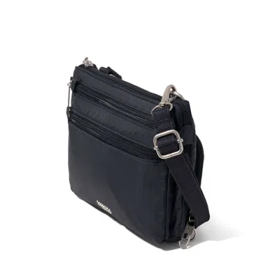 Baggallini Securtex Anti-theft Stash Crossbody In Blue