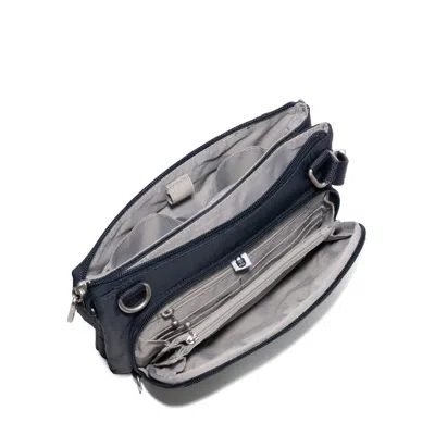 Baggallini Securtex Anti-theft Stash Crossbody In Blue