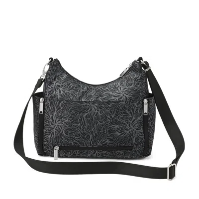 Baggallini Securtex Journey Anti-theft Hobo In Black