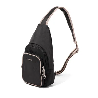 Baggallini Securtex Classic Anti-theft Daytripper Sling Bag In Black
