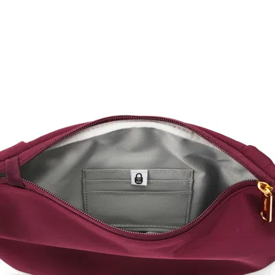 Baggallini Securtex® Jet Set Anti-theft Crescent Sling In Burgundy