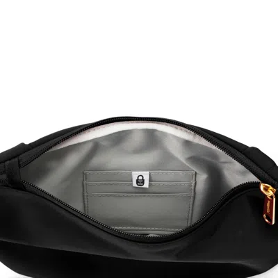 Baggallini Securtex® Jet Set Anti-theft Crescent Sling In Black