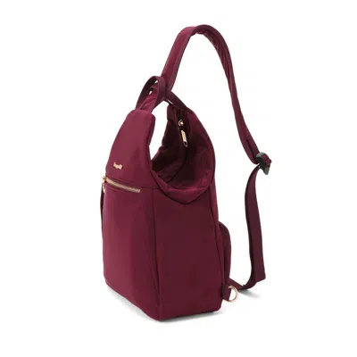 Baggallini Securtex® Jet Set Anti-theft Triangle Sling In Burgundy
