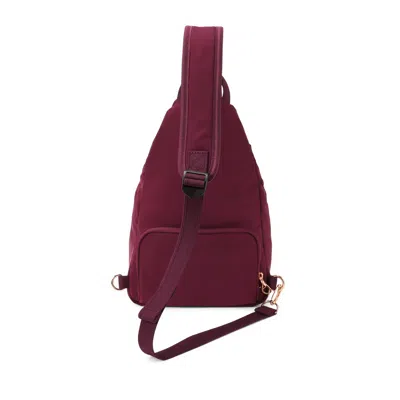 Baggallini Securtex® Jet Set Anti-theft Triangle Sling In Burgundy