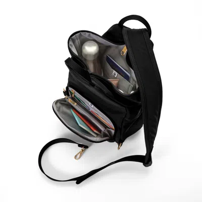 Baggallini Securtex® Jet Set Anti-theft Triangle Sling In Black
