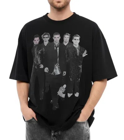 1989 Studio Printed Nsync Interview Crew-neck T-shirt In Black