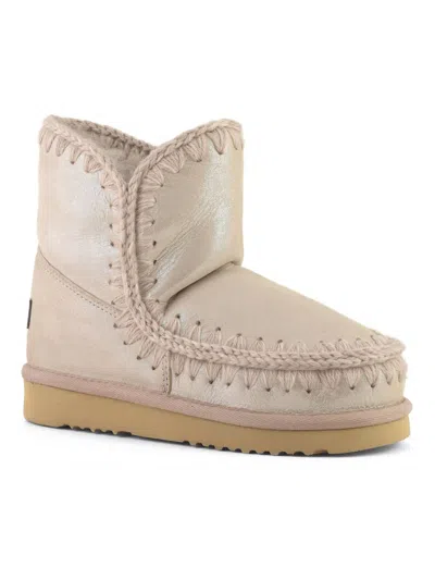 Mou Eskimo Metallic Boots In Neutral