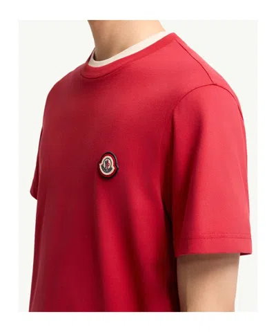Moncler Logo Cotton Jersey T-shirt In Multi