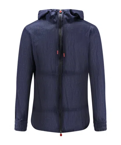 Kiton Zip-up Drawstring Lightweight Jacket In Multi