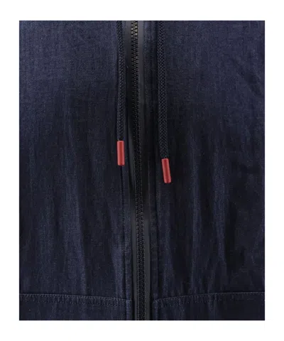 Kiton Zip-up Drawstring Lightweight Jacket In Multi