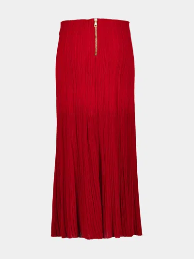 Balmain Pleated Maxi Skirt In Multi