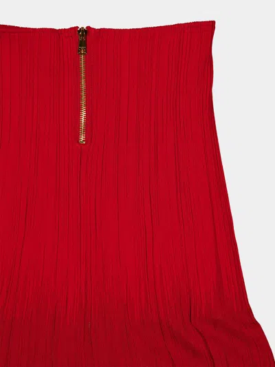 Balmain Pleated Maxi Skirt In Multi