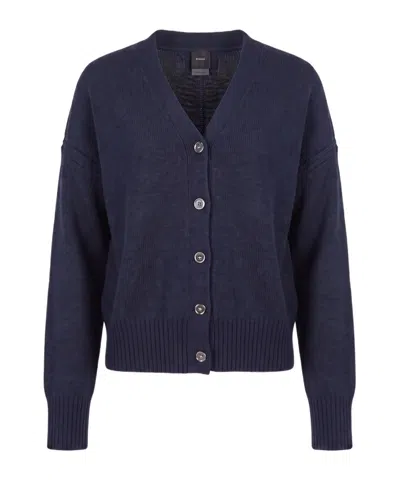 Pinko Long-sleeved Sweater In Blue