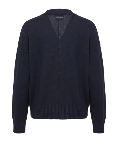Pinko Long-sleeved Sweater In Blue