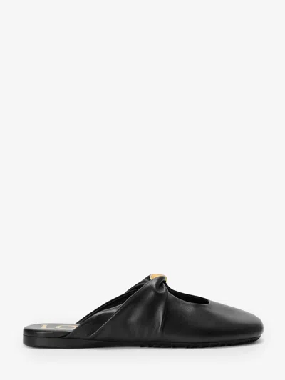 Loewe Pebble Mules In Soft Lamb Nappa Leather In Black