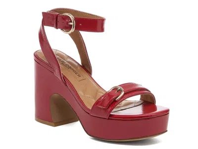 Kelsi Dagger Brooklyn Wendy Ankle Strap Platform Sandal In Red