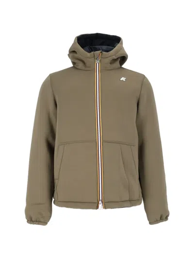 K-way Jack St Warm Double Corto Short Padded Jacket In Blue