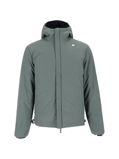 K-way Jack St Warm Double Corto Short Padded Jacket In Blue