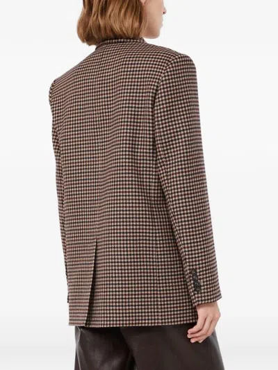Max Mara Mstsalice Check-pattern Virgin-wool Blazer In Multi