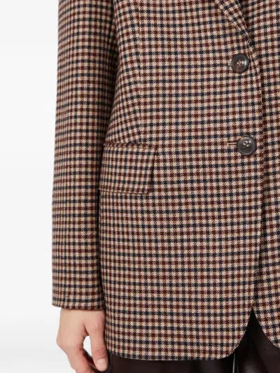 Max Mara Mstsalice Check-pattern Virgin-wool Blazer In Multi