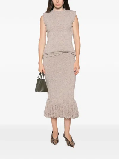 Ely Ely Padded-shoulder Vest In Neutral