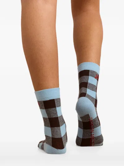 Damson Madder Logo-embroidered Socks In Multi