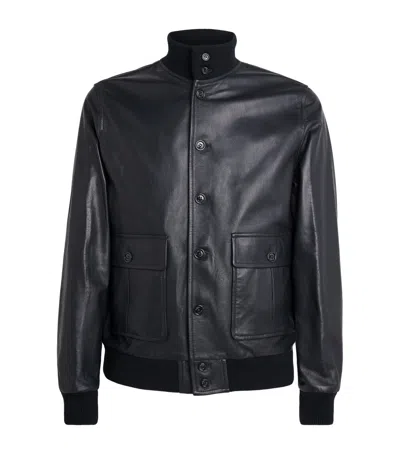 Valstar Flap-pocket Leather Jacket In Black