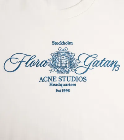 Acne Studios Cotton Logo T-shirt In White
