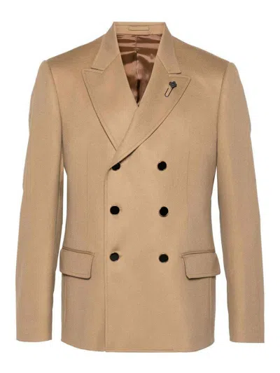 Lardini Attitude Double Breasted Jacket In Multi