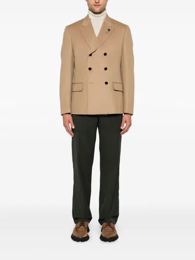 Lardini Attitude Double Breasted Jacket In Multi