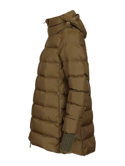Herno A-shape Down Jacket In Brown