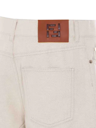 Fendi Pants In Neutral