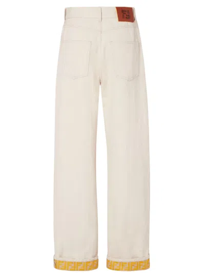 Fendi Pants In Neutral