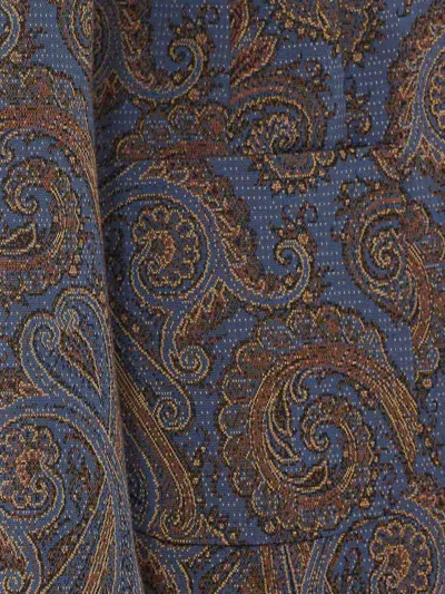 Etro Multicolor Single Breasted Jacket In Brown